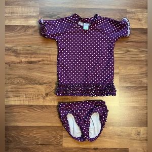 Ruffle Butts Rash Guard Swim Set